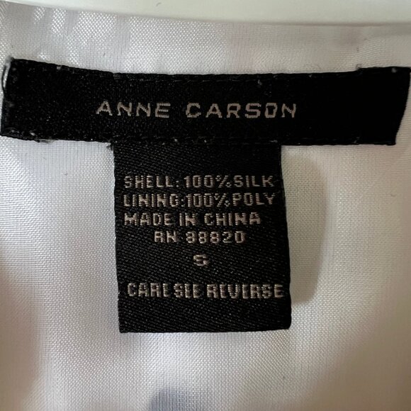 Vintage 100% Silk Button Down Shirt Sleeveless Blouse Preppy Academia Old Money - Picture 5 of 6